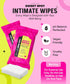 TASTE THE SWEET SPOT 10ct SWEET SPOT Flushable Feminine Wipes for Odor Control, pH Balance - Paraben-Free & Vegan