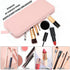 Sakolla Travel Makeup Brush Holder, Silicone Makeup Brush Bag with Zipper Closure for Daily Essentials (Pink)