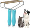 2PC Pet Hair Remover for Couch, Manual Dog Hair Cleaner Pro, Lint Shaver for Furniture, Carpet Rake Scraper - Blue
