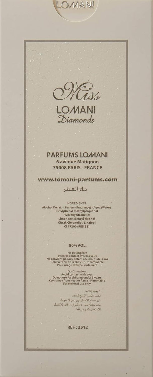 Lomani Miss Diamonds for Women - 3.3 Ounce EDP Spray