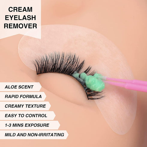 LASHVIEW Eyelash Extension Remover Cream, Light Aloe Flavor, Professional Eyelash Adhesive Remover for Salon, 5g