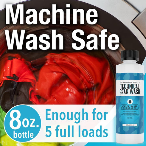 Technical Gear Wash Performance Detergent, 8 oz, Concentrated & Safe for Renewed Clothing Appearance