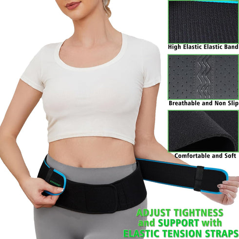 KONSEDIK Sacroiliac SI Joint Hip Belt,Lower Back Support Brace for Men and Women,Pregnant Pelvic Trochanter Support