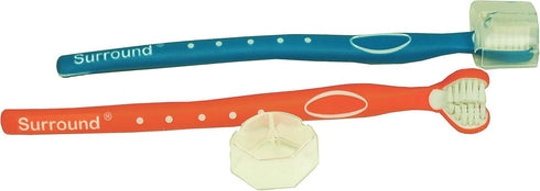 SURROUND (Pack 2) Toothbrush of (Blue/Coral)