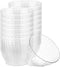 PLASTICPRO 60 Pack Crystal Clear Disposable 6 Ounce Dinner Plates & Bowls for Special Occasions and Parties