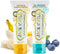 Jack N' Jill Natural Toothpaste for Kids - Fluoride Free, 40% Xylitol, Banana & Blueberry, 2 Pack