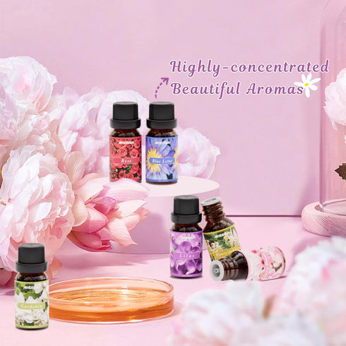 Floral Essential Oils Set, ARVIDSSON Flower Fragrance Oil for Candle Making, Diffuser Scented Oil Gift for Women -