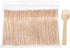 Hedume 500 Pack Disposable Wooden Sporks, 4" Biodegradable Compostable Birchwood Utensils for Dessert and Appetizers