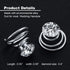 WILLBOND 60 Pieces Rhinestone Crystal Twisters Set, Spiral Hair Pin Coil for Wedding and Party
