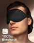 Sleep Mask, Eye Mask for Sleeping, 3D Contoured Cup No Eye Pressure, 100% Blocking Light, Adjustable Strap, Black