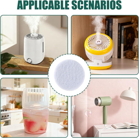 TNJPSEK 150 Pcs Essential Oil Diffuser Pads, Round Humidifier Aroma Cotton Pads, Mini Microfibre Perfume Diffuser Mat