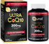 Qunol CoQ10 Softgels 200mg, Ultra High Absorption Coenzyme Q10 Supplements - Antioxidant for Heart Health & Energy