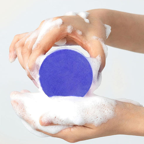 Purple Shampoo Bar with Biotin, Neutralize Brassy Tones & Strengthening Formula for Blonde, Sulfate-Free Vegan