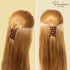 Parcelona French Crab Interlocking Savana Light Shell Medium Hair Clips, No Slip Ponytail Updo for Women