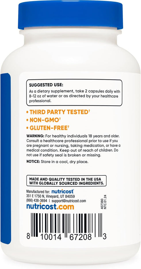 Nutricost Magnesium+ Extra Strength 420mg, 120 Capsules, Non-GMO, Gluten Free, Vegan Friendly