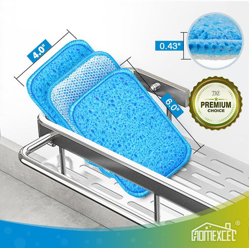 HOMEXCEL 12 Pack Scrub & Wipe Cloths, Non-Scratch Wire Dishwashing Rag for Kitchen, All-Purpose Cloth for Cookware