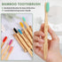 Tetragonal tree 20 Count Set Bamboo Toothbrushes - BPA Free Soft Bristles Natural Toothbrush - Biodegradable