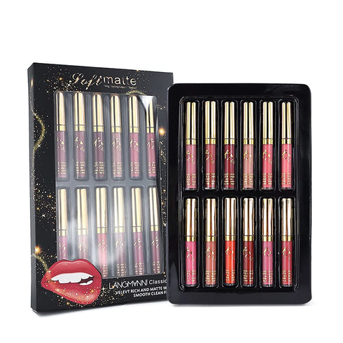 Matte Liquid Lipstick Set, Waterproof, Long Lasting, Non-Stick Cup, Velvety Liquid Lipstick, Kiss-proof, Durable Nude