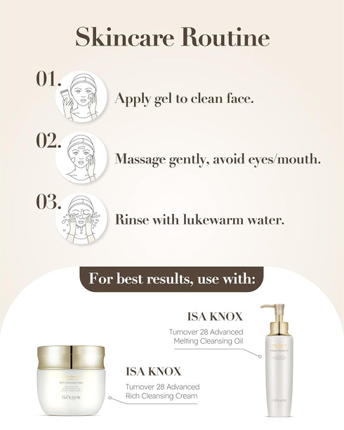 ISA KNOX Turnover 28 Advanced (Peeling Gel, 4.1fl oz) - Gently Exfoliate and Renew Skin, Korean Skin Care, Natural
