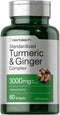 Horbaach Turmeric and Ginger Supplement 3000 mg | 60 Softgel Capsules with Black Pepper Extract, Non-GMO, Gluten Free