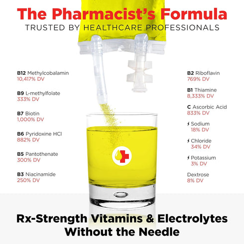 Banana Bag - Pharmacist Hydration Recovery Formula, Electrolyte & Vitamin Powder Packet Drink Mix