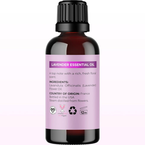 Pure Lavender Essential Oil for Hair, Skin, and Nails, Aromatherapy Diffusers, 1 Fl Oz