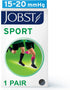 JOBST Sport Knee High Compression Socks, 15-20 mmHg, Black/Grey, X-Large