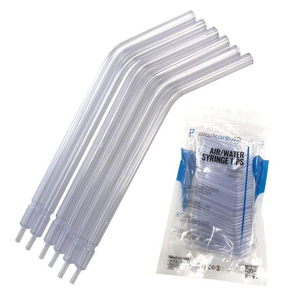 250 Disposable Clear Oral Syringe Tips for Teeth Cleaning, Dental Pocket Irrigator, Water Spray Nozzles