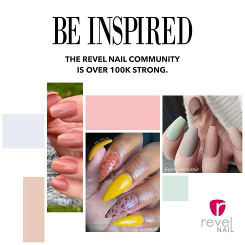 Revel Nail Dip Powder - Brown Nude Chip Resistant Nail Polish with Vitamin E and Calcium, DIY Manicure