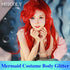 MEICOLY Chameleon Iridescent White Body Glitter, Chunky Face Glitter Paint, Color Changing Mermaid Glitter Gel