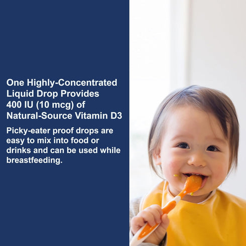 Carlson - Baby's Super Daily D3, 400 IU (10 mcg) per Drop, 365 Drops, Vegetarian Liquid Vitamin D