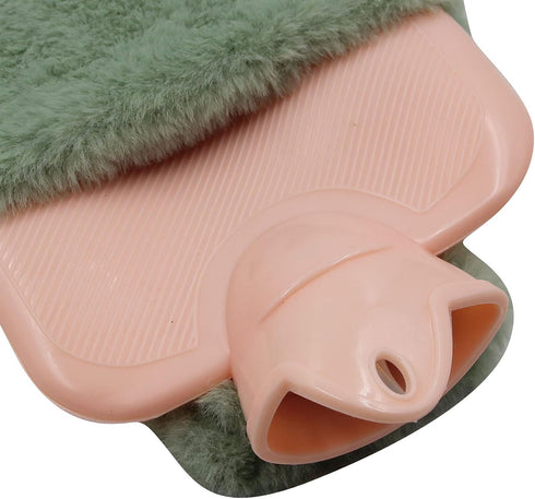 MOSSTYUS 400 ML MOSSTYYUS Hot Water Bottle Rubber Hand Warmer Bed Bottle with Plush Cover Leakproof PVC Hot Water Bag