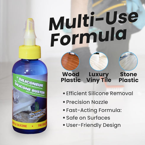 SURF PRO 110ml Nozzle Silicone Buster Remover Silicone & Caulk Residue Cleaner with Precision Fast-Acting Gel