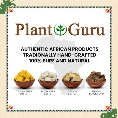 Raw African Black Soap Bar 8 oz., 100% Pure Natural from Ghana, Acne Treatment, Great for Skin