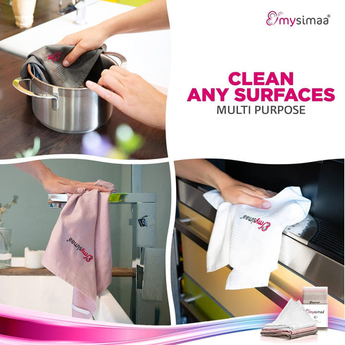Set 12 Mysimaa XL Lint Free Microfiber Cleaning Cloth, Cleaning Rags, Microfiber Towels, Glass Cloths, Lint Free Towel