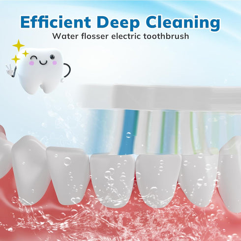 6 Pack Replacement Brush Heads for Waterpik Sonic Fusion Flossing Toothbrush, Compatible with SF01/SF02/SF03/SF04