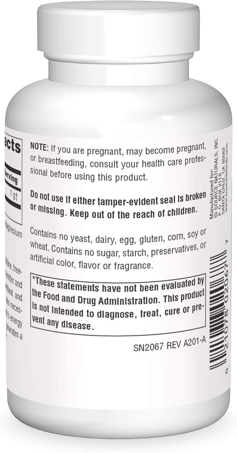Source Naturals Taurine 1000, 1000 mg - 60 Capsules