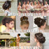 MORICA Messy Hair Bun Hair Scrunchies Extension, Curly Wavy Synthetic Chignon Hairpieces for Women (4/30#)