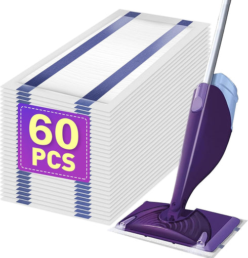 YHOVID Mopping Pad Refill Compatible with Wet Jet Mop, Disposable Multi Surface Wetjet