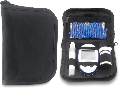 Diabetic Supplies Travel Case, Organizer Carrying Kit for Diabetes Testing, Blood Glucose Meter Storage Bag