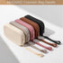 Portable Silicone Makeup Bag for Women, Small Travel Waterproof Cosmetic Bag with Zipper Closure (Black)