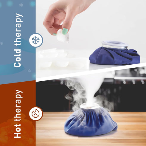 Ice Bags for Injuries Reusable - Dual Hot Water Bag for Pain Relief and Soft Ice Packs for Injuries - Set of 3 Bags and