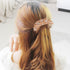 Women Rhinestone Inlaid Flower Hair Comb, Hairpin Barrette Accessory, Perfect Mother's Day Gift (Champagne).