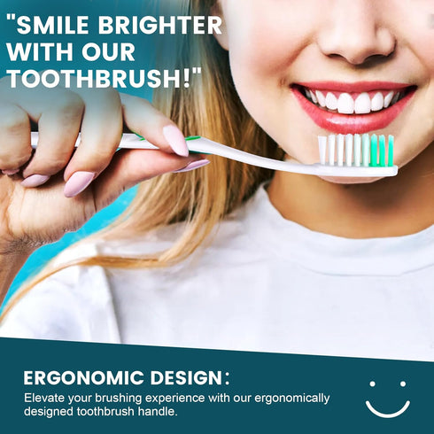 Navona 150 PCS Individually Wrapped Bulk Toothbrushes, Colorful Manual Disposable for Adults or Kids, Medium Soft