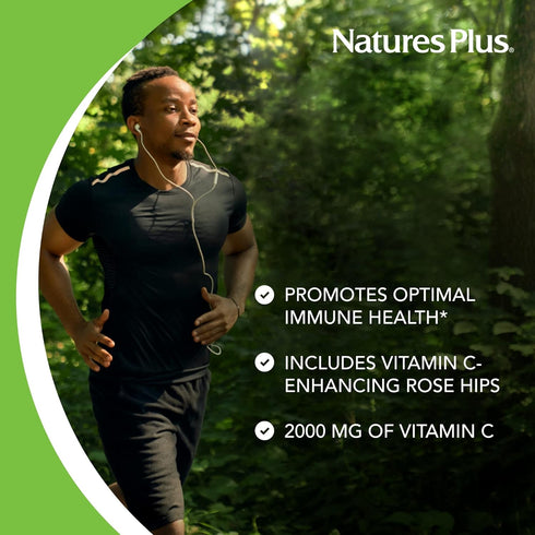 Natures Plus Ultra C W/Rose HIPS, 2000 mg, 90 Vegetarian Tablets - Maximum Potency Immune Support