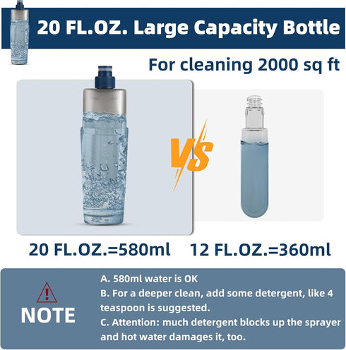 DARIS Spray Mop for Floor Cleaning, Microfiber Mop for Wet and Dry Use, 52.3in Long Pole, 20 FL.OZ. Capacity
