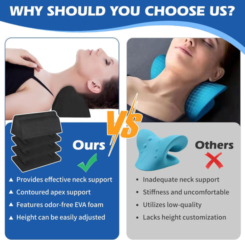 Neck and Shoulder Relaxer, Cervical Traction Device for Cervical Spine Alignment, Neck Stretcher Chiropractic Pillows