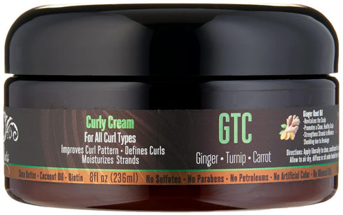 Rucker Roots GTC Curly Cream, Moisturizes Strands, Improves Curl Pattern, Defines Curls for All Curl Types