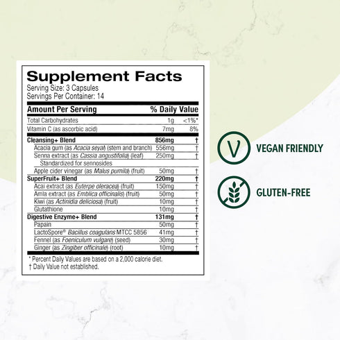 Purely Inspired 7-Day Detox Cleanse, Whole Body Cleanse & Detox Pills, 42 Acai Berry Capsules