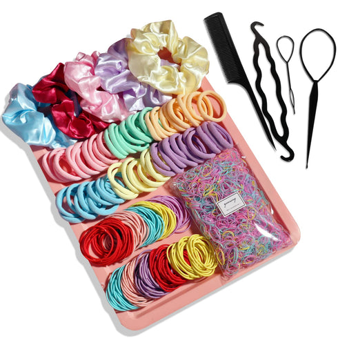 YANRONG 1159PCS Hair Accessories Set for Women - Seamless Ponytail Holders and Variety Hair Scrunchies (Multicolour)